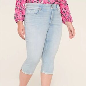 👖 Tighter Tummy Pedal Denim – Light Denim, Like New 👖